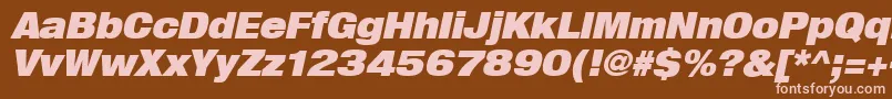 Heavenetica9pUblkoblsh Font – Pink Fonts on Brown Background