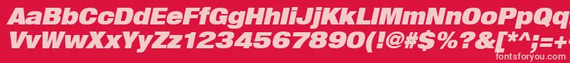 Heavenetica9pUblkoblsh Font – Pink Fonts on Red Background