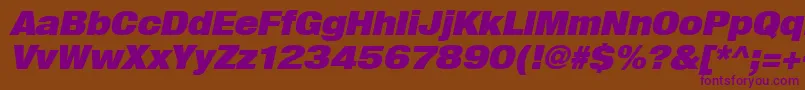 Heavenetica9pUblkoblsh Font – Purple Fonts on Brown Background