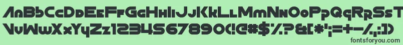 ZoonHoot Font – Black Fonts on Green Background