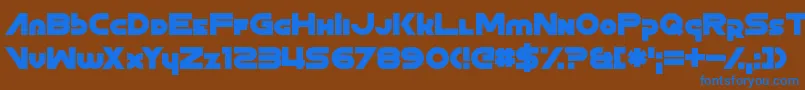ZoonHoot Font – Blue Fonts on Brown Background