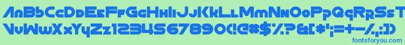 Шрифт ZoonHoot – синие шрифты на зелёном фоне
