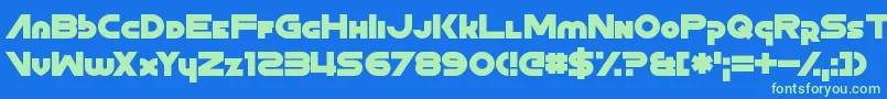 ZoonHoot Font – Green Fonts on Blue Background