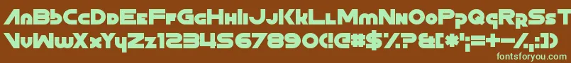 ZoonHoot-fontti – vihreät fontit ruskealla taustalla