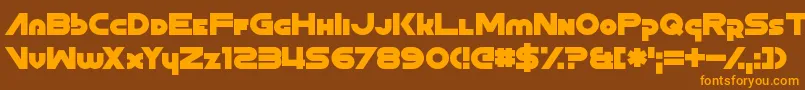 ZoonHoot Font – Orange Fonts on Brown Background
