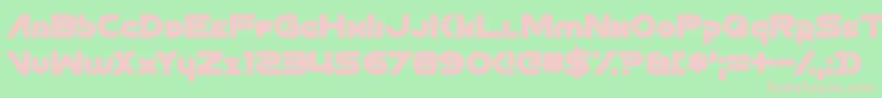 ZoonHoot Font – Pink Fonts on Green Background