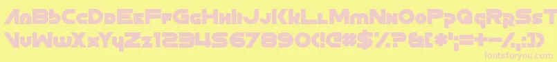 ZoonHoot-fontti – vaaleanpunaiset fontit keltaisella taustalla
