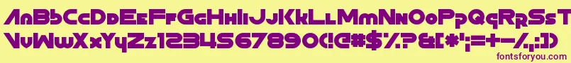 ZoonHoot Font – Purple Fonts on Yellow Background