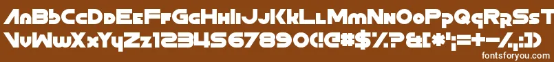 フォントZoonHoot – 茶色の背景に白い文字