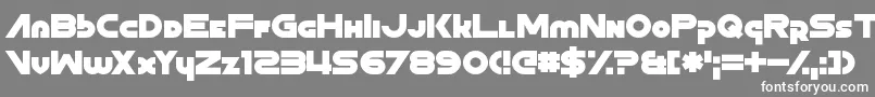 フォントZoonHoot – 灰色の背景に白い文字