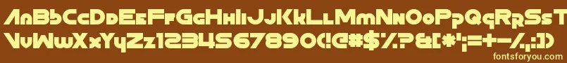 ZoonHoot-fontti – keltaiset fontit ruskealla taustalla