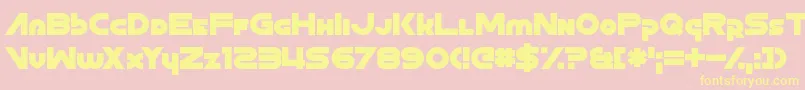 ZoonHoot-Schriftart – Gelbe Schriften auf rosa Hintergrund
