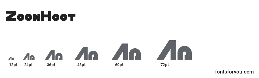 ZoonHoot Font Sizes