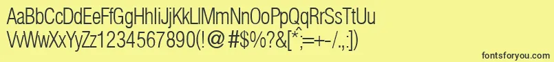 HelbaconxligdbNormal Font – Black Fonts on Yellow Background