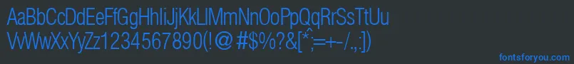 HelbaconxligdbNormal Font – Blue Fonts on Black Background