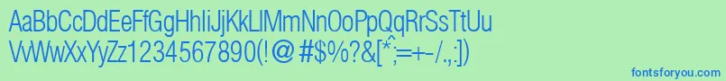 HelbaconxligdbNormal Font – Blue Fonts on Green Background