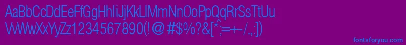 HelbaconxligdbNormal Font – Blue Fonts on Purple Background