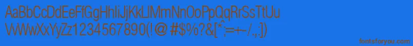 HelbaconxligdbNormal Font – Brown Fonts on Blue Background