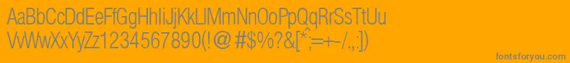 HelbaconxligdbNormal Font – Gray Fonts on Orange Background