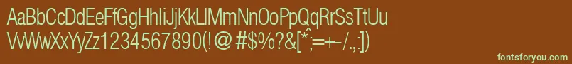 HelbaconxligdbNormal Font – Green Fonts on Brown Background