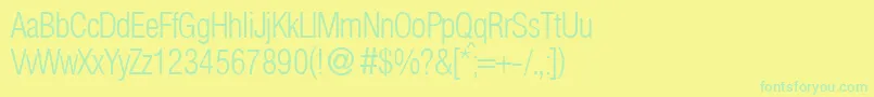 Czcionka HelbaconxligdbNormal – zielone czcionki na żółtym tle