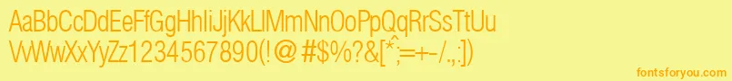 HelbaconxligdbNormal Font – Orange Fonts on Yellow Background