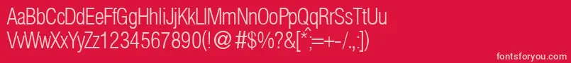 HelbaconxligdbNormal Font – Pink Fonts on Red Background