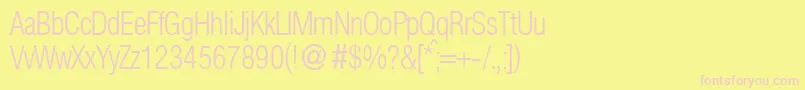 フォントHelbaconxligdbNormal – ピンクのフォント、黄色の背景