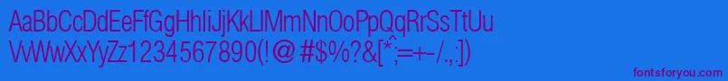 HelbaconxligdbNormal Font – Purple Fonts on Blue Background