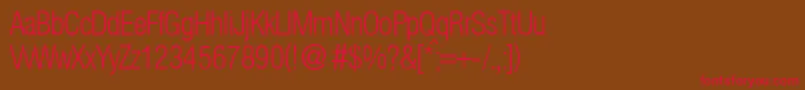 HelbaconxligdbNormal-Schriftart – Rote Schriften auf braunem Hintergrund