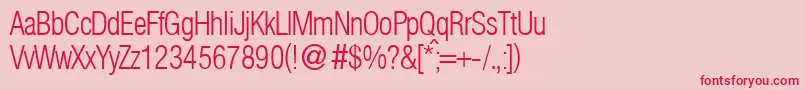 HelbaconxligdbNormal Font – Red Fonts on Pink Background