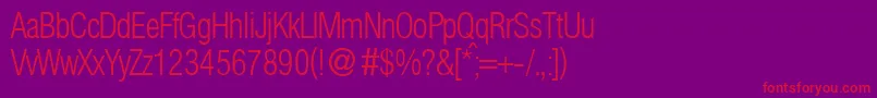 fuente HelbaconxligdbNormal – Fuentes Rojas Sobre Fondo Morado