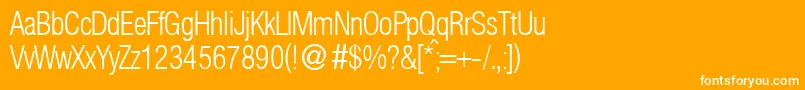 HelbaconxligdbNormal Font – White Fonts on Orange Background