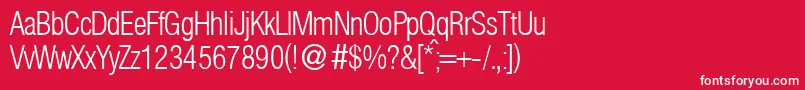 フォントHelbaconxligdbNormal – 赤い背景に白い文字