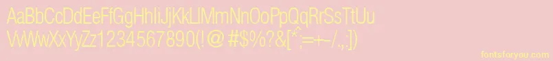 HelbaconxligdbNormal Font – Yellow Fonts on Pink Background
