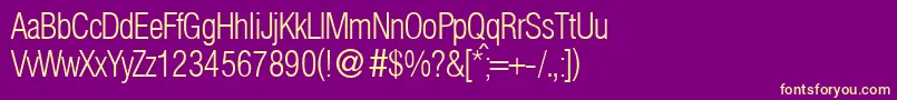 HelbaconxligdbNormal Font – Yellow Fonts on Purple Background