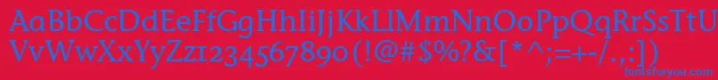 StoneInfOsItcTtMedium Font – Blue Fonts on Red Background