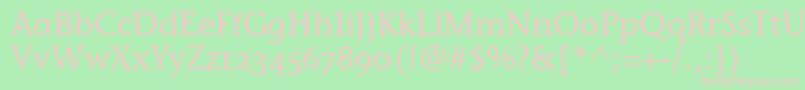 StoneInfOsItcTtMedium Font – Pink Fonts on Green Background