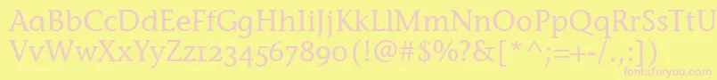 StoneInfOsItcTtMedium Font – Pink Fonts on Yellow Background