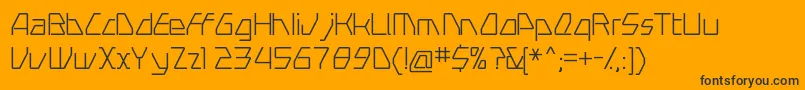 Шрифт SwerveLight – чёрные шрифты на оранжевом фоне