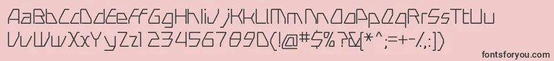 フォントSwerveLight – ピンクの背景に黒い文字