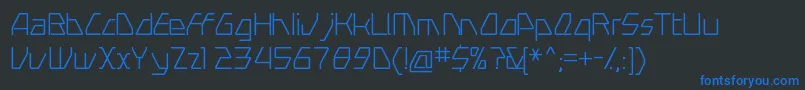 Czcionka SwerveLight – niebieskie czcionki na czarnym tle