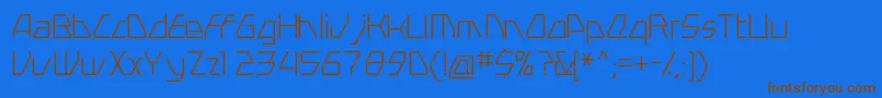 SwerveLight-fontti – ruskeat fontit sinisellä taustalla