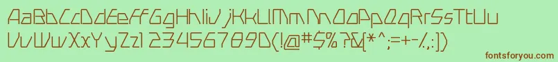 Шрифт SwerveLight – коричневые шрифты на зелёном фоне