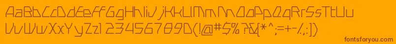 SwerveLight-Schriftart – Braune Schriften auf orangefarbenem Hintergrund