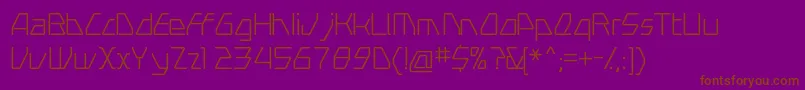 SwerveLight-fontti – ruskeat fontit violetilla taustalla