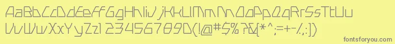 SwerveLight-fontti – harmaat kirjasimet keltaisella taustalla