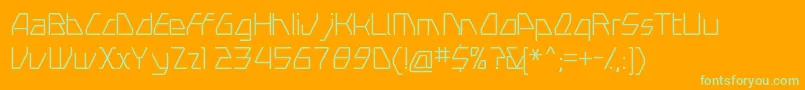 フォントSwerveLight – オレンジの背景に緑のフォント