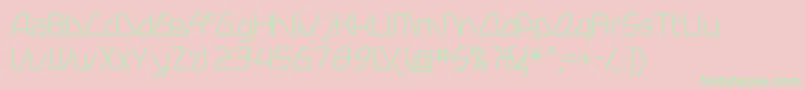 フォントSwerveLight – ピンクの背景に緑の文字