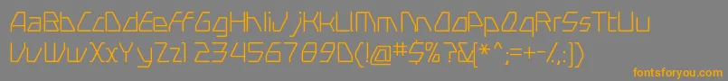 フォントSwerveLight – オレンジの文字は灰色の背景にあります。